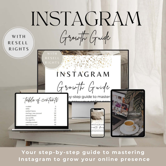 Instagram Growth Bundle with eBook and Canva Templates